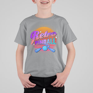 Retro Pinball T Shirt For Kid Machine Vintage Arcade Flippers Game TS11 Sport Gray Print Your Wear