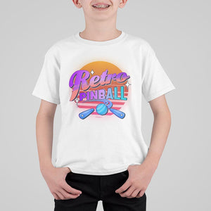 Retro Pinball T Shirt For Kid Machine Vintage Arcade Flippers Game TS11 White Print Your Wear