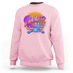 Retro Pinball Sweatshirt Machine Vintage Arcade Flippers Game TS11 Light Pink Print Your Wear