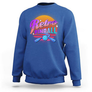 Retro Pinball Sweatshirt Machine Vintage Arcade Flippers Game TS11 Royal Blue Print Your Wear