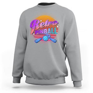 Retro Pinball Sweatshirt Machine Vintage Arcade Flippers Game TS11 Sport Gray Print Your Wear