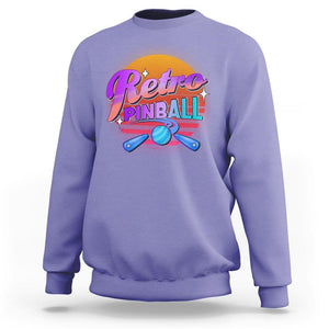 Retro Pinball Sweatshirt Machine Vintage Arcade Flippers Game TS11 Violet Print Your Wear