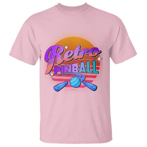 Retro Pinball T Shirt Machine Vintage Arcade Flippers Game TS11 Light Pink Print Your Wear