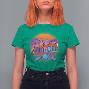 Retro Pinball T Shirt For Women Machine Vintage Arcade Flippers Game TS11 Irish Green Print Your Wear
