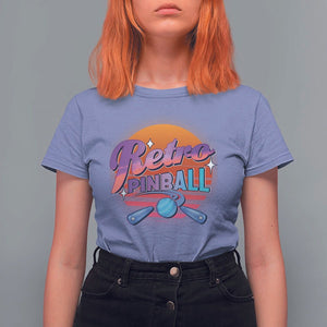 Retro Pinball T Shirt For Women Machine Vintage Arcade Flippers Game TS11 Violet Print Your Wear