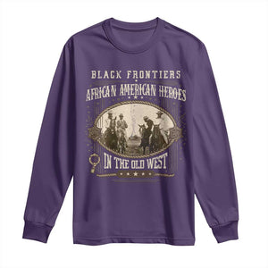 African American Cowboy Long Sleeve Shirt Black Frontiers African American Heroes In The Old West TS11 Purple Print Your Wear