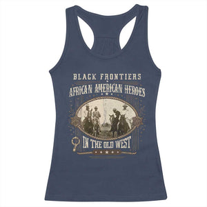 African American Cowboy Racerback Tank Top Black Frontiers African American Heroes In The Old West TS11 Navy Print Your Wear