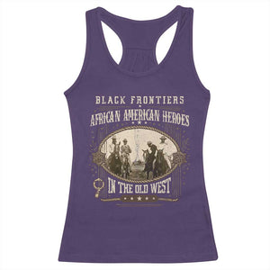 African American Cowboy Racerback Tank Top Black Frontiers African American Heroes In The Old West TS11 Purple Print Your Wear