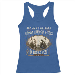 African American Cowboy Racerback Tank Top Black Frontiers African American Heroes In The Old West TS11 Royal Blue Print Your Wear
