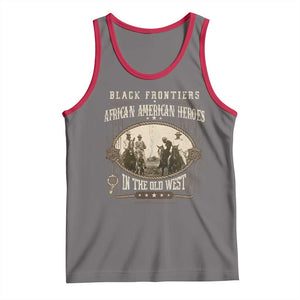 African American Cowboy Tank Top Black Frontiers African American Heroes In The Old West TS11 Deep Heather Red Print Your Wear