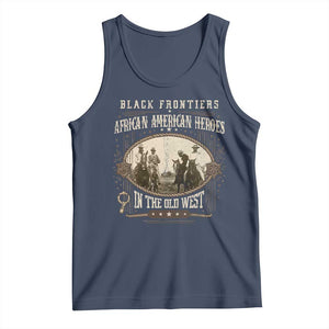 African American Cowboy Tank Top Black Frontiers African American Heroes In The Old West TS11 Navy Print Your Wear