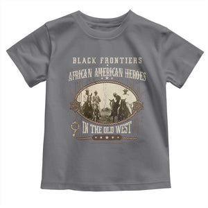 African American Cowboy Toddler T Shirt Black Frontiers African American Heroes In The Old West TS11 Charcoal Print Your Wear