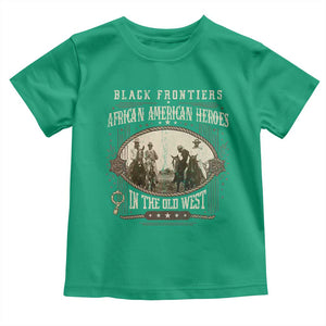 African American Cowboy Toddler T Shirt Black Frontiers African American Heroes In The Old West TS11 Irish Green Print Your Wear