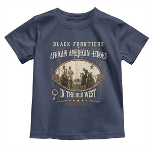 African American Cowboy Toddler T Shirt Black Frontiers African American Heroes In The Old West TS11 Navy Print Your Wear