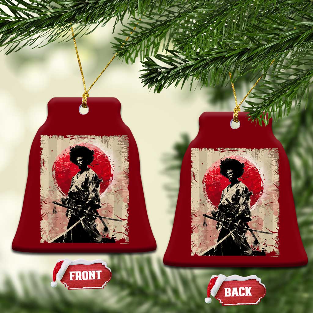 Funny African America Samurai Ceramic Ornament Japanese Art Black Warrior Fighter TS11 Print Your Wear