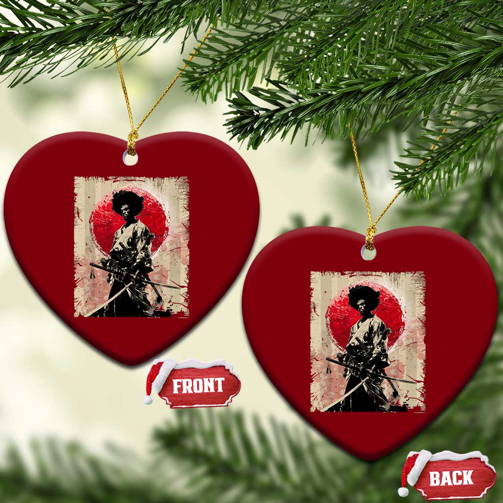 Funny African America Samurai Ceramic Ornament Japanese Art Black Warrior Fighter TS11 Print Your Wear