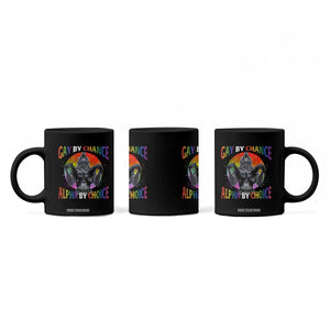 Funny Gay By Chance Alpha By Choice Coffee Mug Wolf Alpha LGBTQ TS11 Print Your Wear