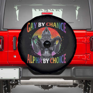 Funny Gay By Chance Alpha By Choice Spare Tire Cover Wolf Alpha LGBTQ TS11 Black Print Your Wear
