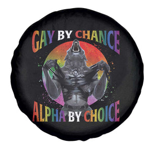 Funny Gay By Chance Alpha By Choice Spare Tire Cover Wolf Alpha LGBTQ TS11 Print Your Wear