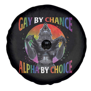 Funny Gay By Chance Alpha By Choice Spare Tire Cover Wolf Alpha LGBTQ TS11 Print Your Wear