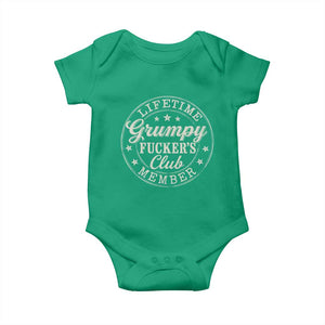 Grumpy Fucker's Club Lifetime Member Baby Onesie TS11 Irish Green Print Your Wear