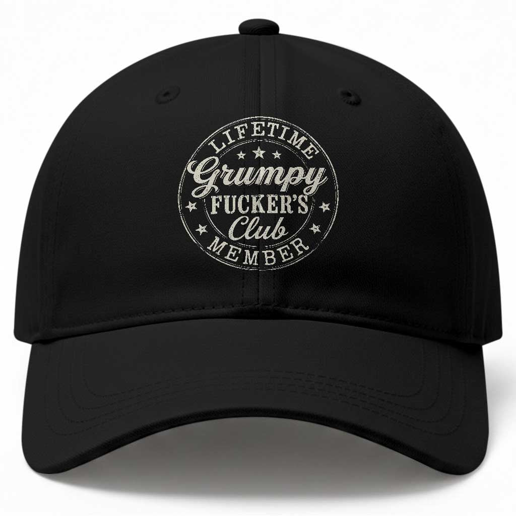 Grumpy Fucker's Club Lifetime Member Baseball Cap TS11 Print Your Wear