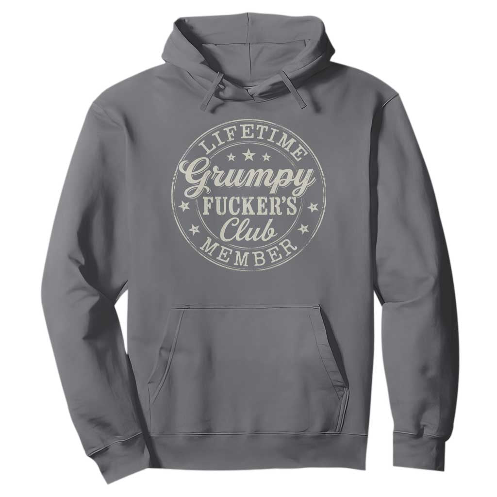 Grumpy Fucker's Club Lifetime Member Hoodie TS11 Charcoal Print Your Wear