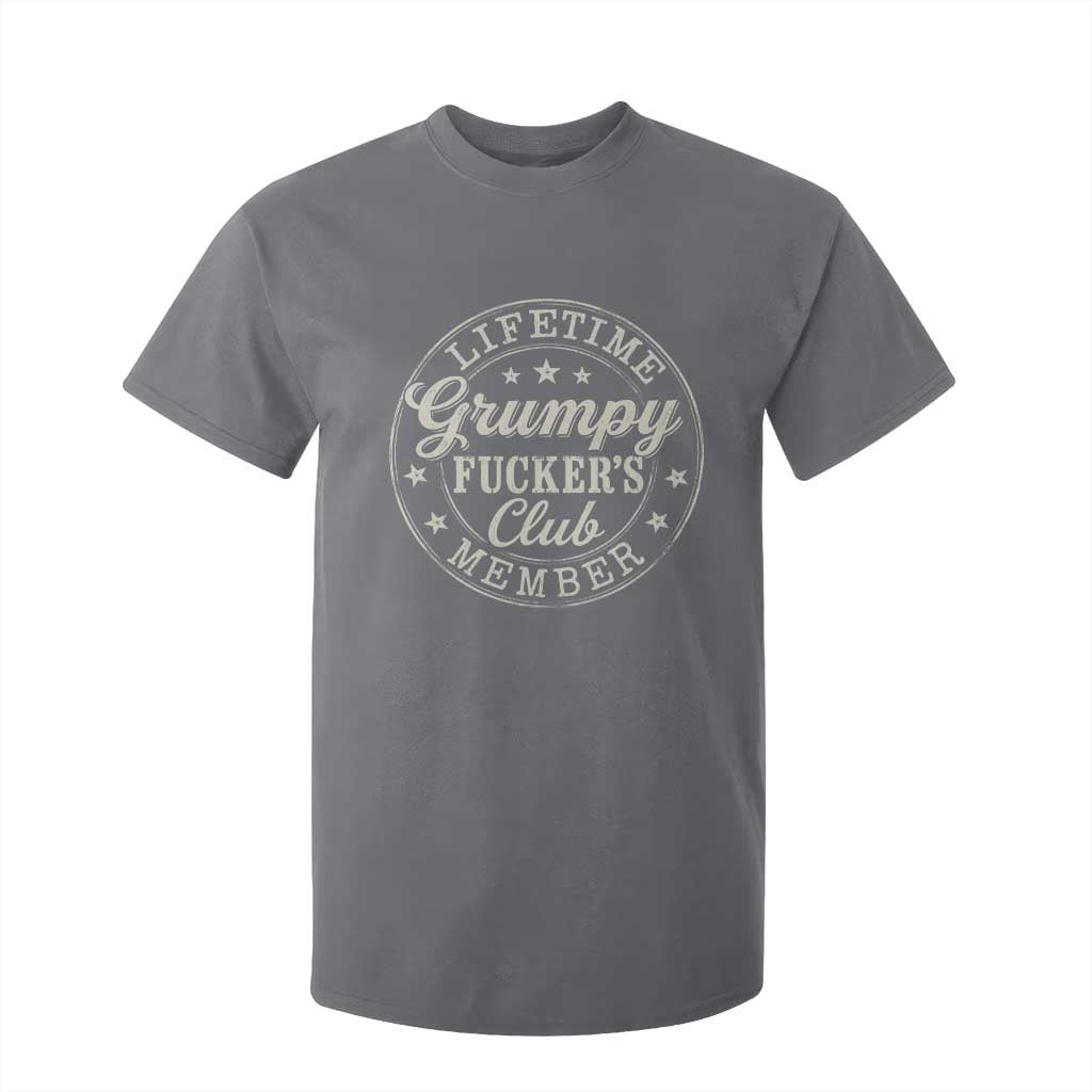 Grumpy Fucker's Club Lifetime Member T Shirt For Kid TS11 Charcoal Print Your Wear