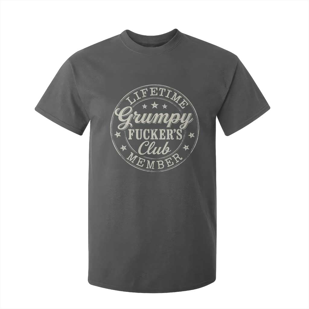 Grumpy Fucker's Club Lifetime Member T Shirt For Kid TS11 Dark Heather Print Your Wear