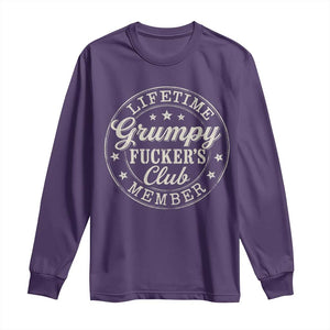 Grumpy Fucker's Club Lifetime Member Long Sleeve Shirt TS11 Purple Print Your Wear