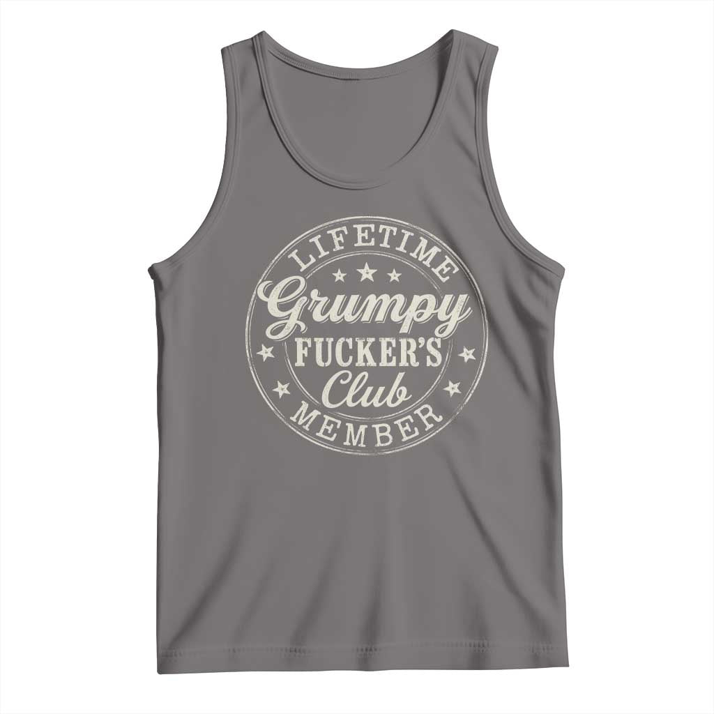 Grumpy Fucker's Club Lifetime Member Tank Top TS11 Deep Heather Print Your Wear