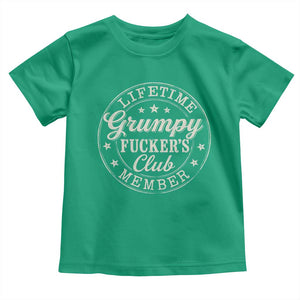 Grumpy Fucker's Club Lifetime Member Toddler T Shirt TS11 Irish Green Print Your Wear