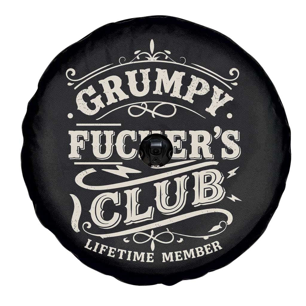 Grumpy Fucker's Club Lifetime Member Spare Tire Cover Funny Sarcastic TS11 Print Your Wear