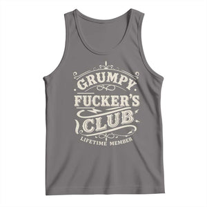 Grumpy Fucker's Club Lifetime Member Tank Top Funny Sarcastic TS11 Deep Heather Print Your Wear