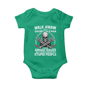 Walk Away I Am A Grumpy Old Man I Have Anger Issues Baby Onesie Funny Senior Citizen