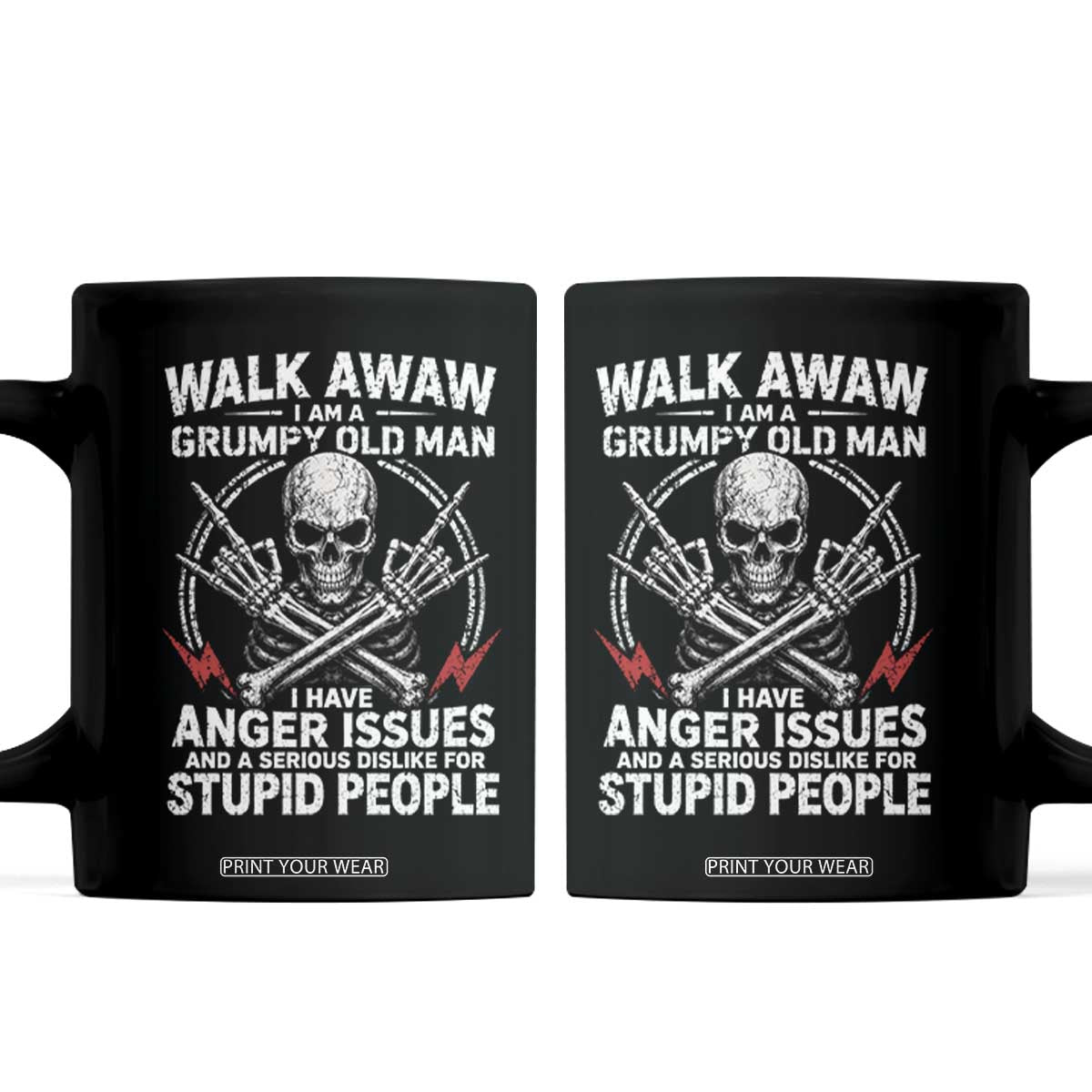 Walk Away I Am A Grumpy Old Man I Have Anger Issues Coffee Mug Funny Senior Citizen