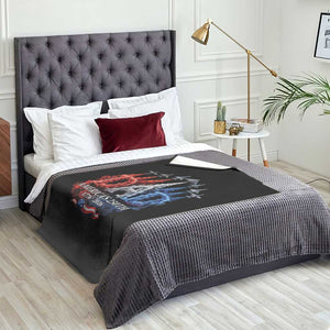 Dad USA 250th Anniversary Throw Blanket Jet Fighter American Flag Father's Day 4th of July TS11 Print Your Wear