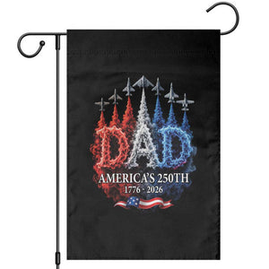 Dad USA 250th Anniversary Garden Flag Jet Fighter American Flag Father's Day 4th of July TS11 Black Print Your Wear