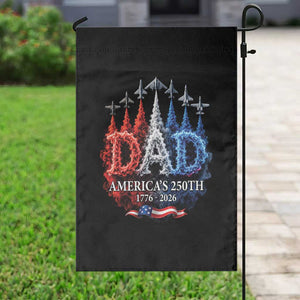 Dad USA 250th Anniversary Garden Flag Jet Fighter American Flag Father's Day 4th of July TS11 Print Your Wear