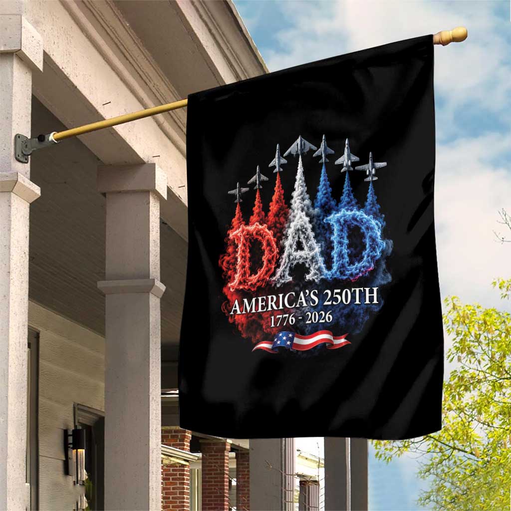 Dad USA 250th Anniversary Garden Flag Jet Fighter American Flag Father's Day 4th of July TS11 Print Your Wear