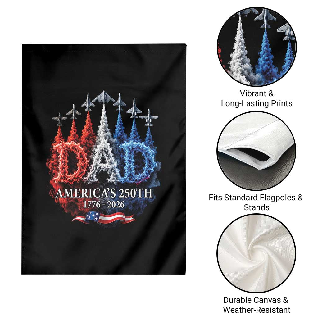 Dad USA 250th Anniversary Garden Flag Jet Fighter American Flag Father's Day 4th of July TS11 Print Your Wear