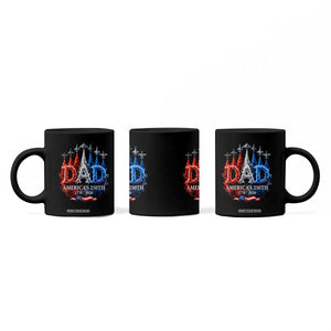 Dad USA 250th Anniversary Coffee Mug Jet Fighter American Flag Father's Day 4th of July TS11 Print Your Wear