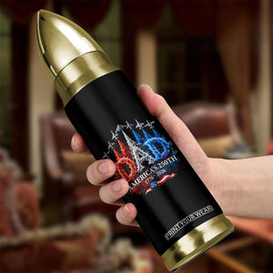 Dad USA 250th Anniversary Bullet Tumbler Jet Fighter American Flag Father's Day 4th of July TS11 Print Your Wear