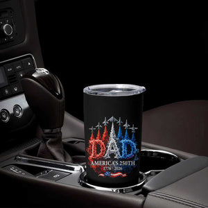 Dad USA 250th Anniversary Tumbler Cup Jet Fighter American Flag Father's Day 4th of July TS11 Print Your Wear