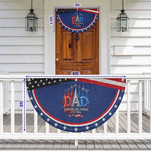 Dad USA 250th Anniversary Patriotic Fan Flag Jet Fighter American Flag Father's Day 4th of July