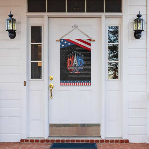 Dad USA 250th Anniversary Patriotic Garden Flag Jet Fighter American Flag Father's Day 4th of July