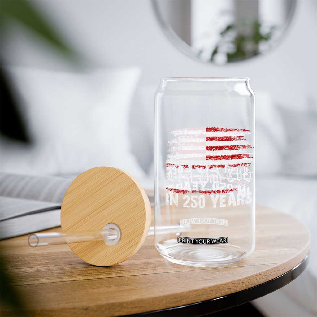 Dad USA 250th Anniversary Glass Can Best Father Ever In 250 Years Vintage American Flag TS11 Print Your Wear