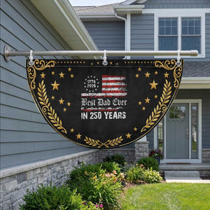 Dad USA 250th Anniversary Patriotic Fan Flag Best Father Ever In 250 Years Vintage American Flag TS11 2pcs pack Vintage Black Print Your Wear