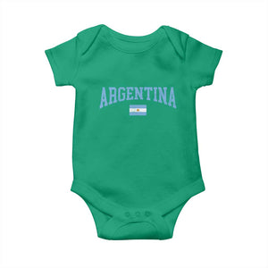 Argentina Sports Throwback Design Vintage Argentinian Flag Baby Onesie TS11 Irish Green Print Your Wear
