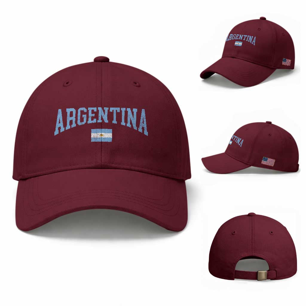 Argentina Sports Throwback Design Vintage Argentinian Flag Baseball Cap